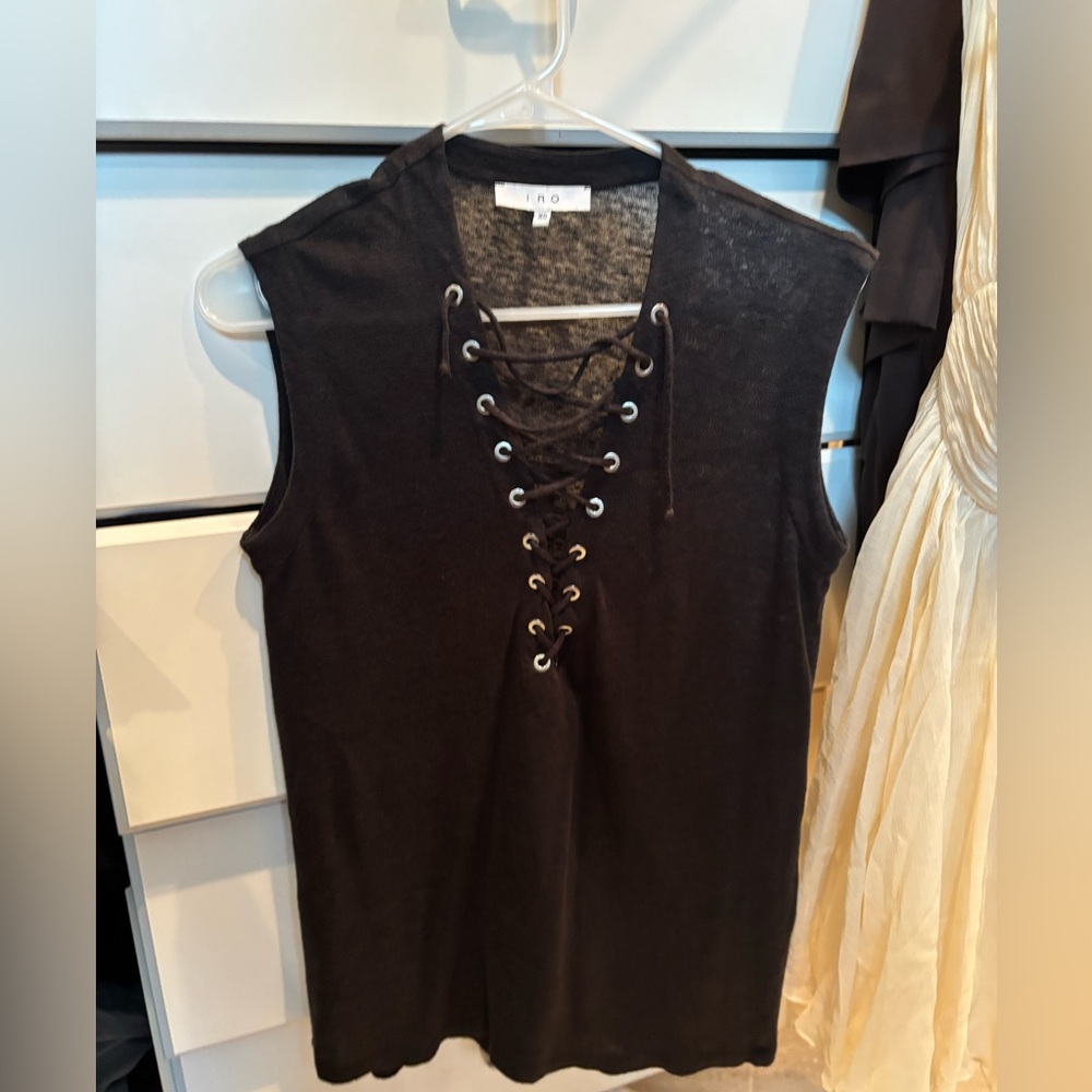 IRO lace up tank - Picture 2 of 4
